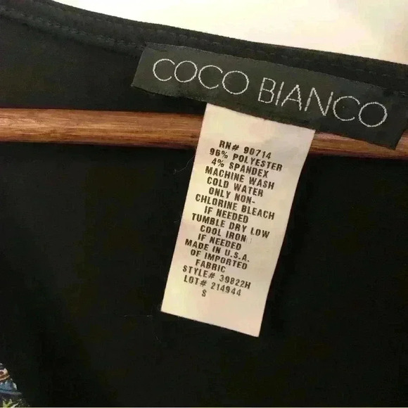 Coco Bianco Ladies Zip Front Paisley Blouse size Small - Picture 3 of 4